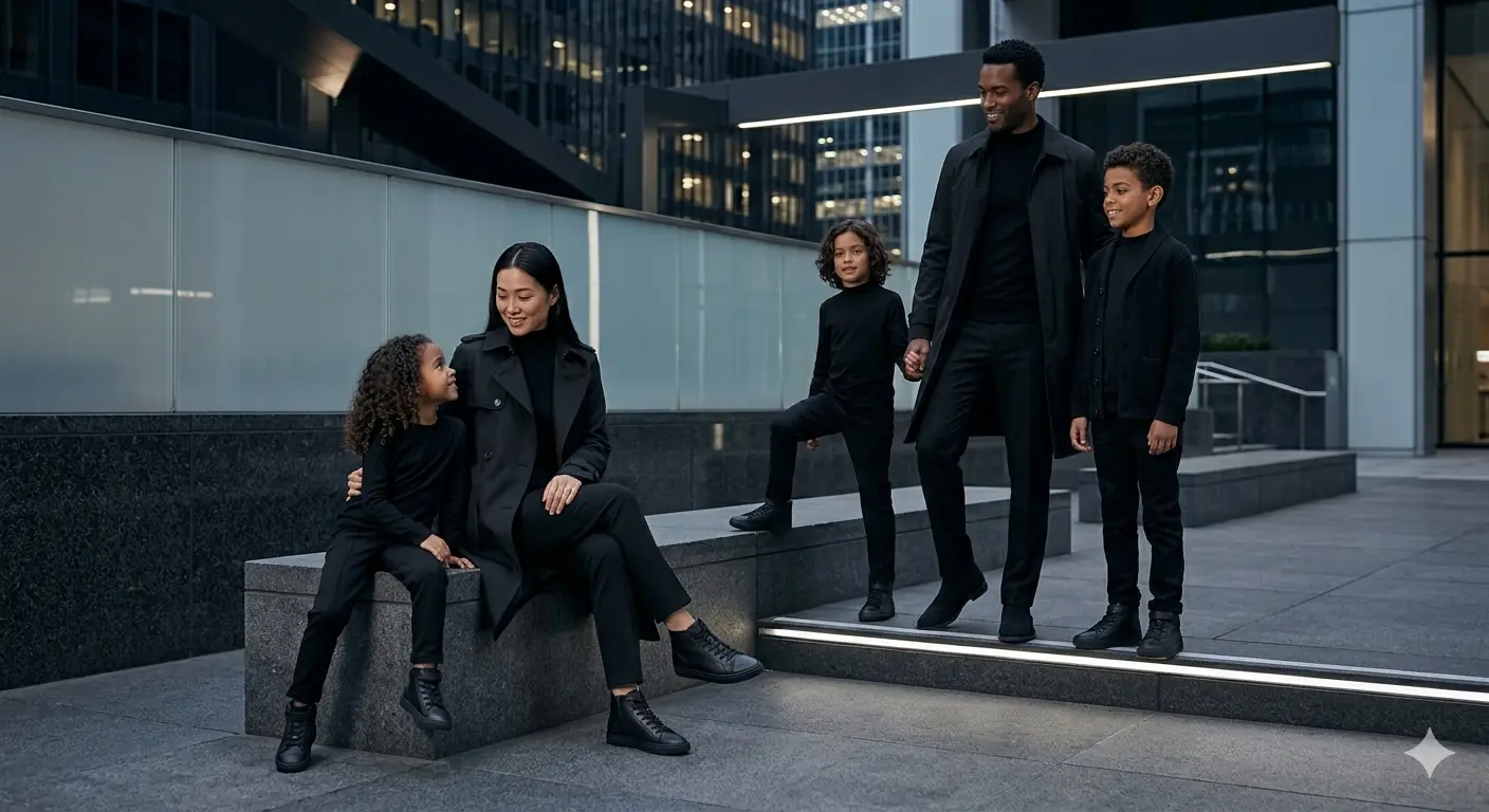 Clean Black Layers of a Modern Urban Mood