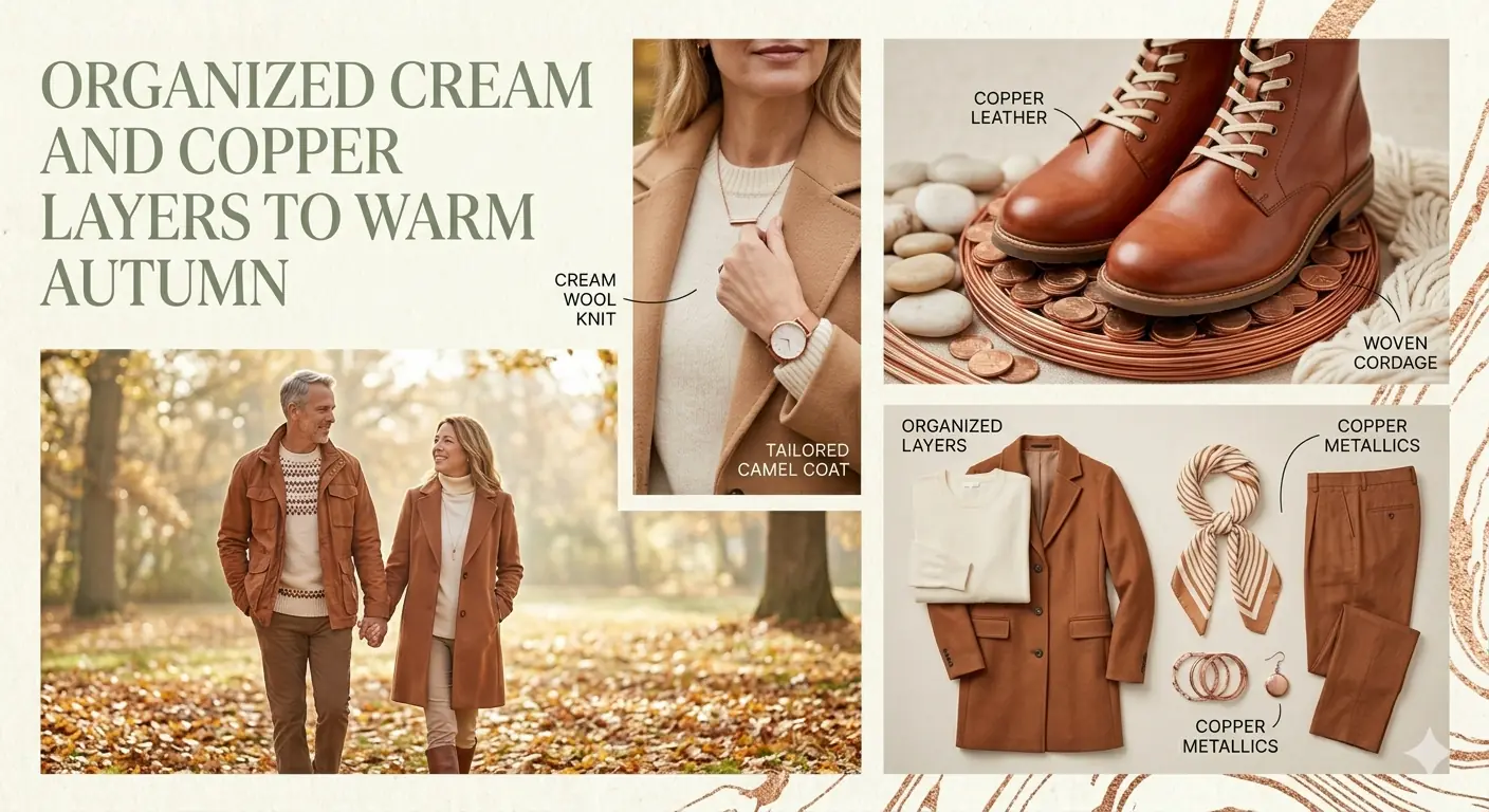Organized Cream and Copper Layers to Warm Autumn