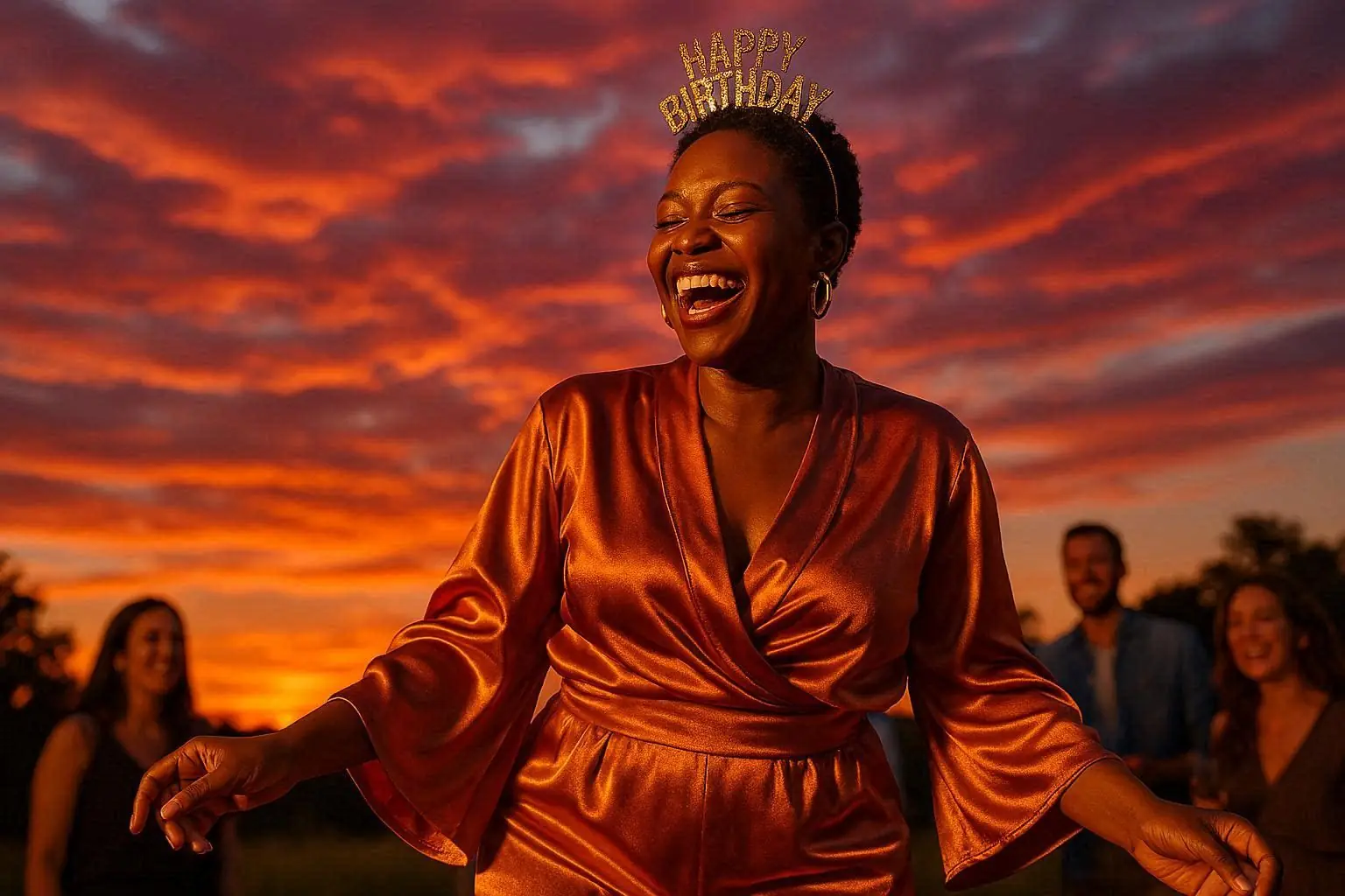 Sunset Drama in Customized Comfort