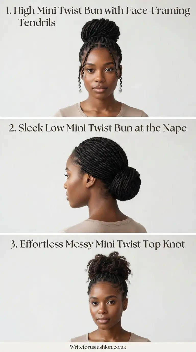 20 Chic Mini Twist Bun for Natural Hair Styles to Try Today 2 Chic Mini Twist Bun for Natural Hair Styles part1