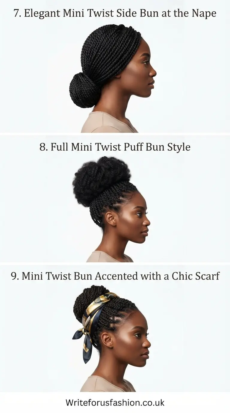 20 Chic Mini Twist Bun for Natural Hair Styles to Try Today 4 Chic Mini Twist Bun for Natural Hair Styles part3