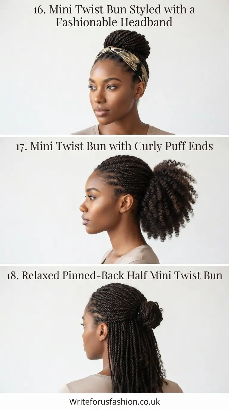20 Chic Mini Twist Bun for Natural Hair Styles to Try Today 7 Chic Mini Twist Bun for Natural Hair Styles part6