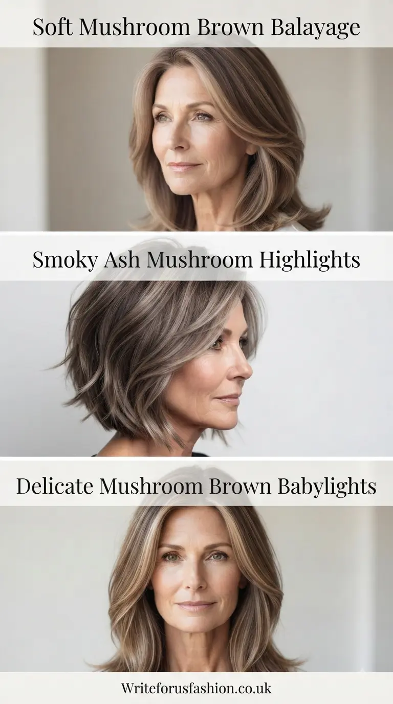 20 Elegant Mushroom Brunette Highlights for Older Women 2 Elegant Mushroom Brunette Highlights for Older Women part 1
