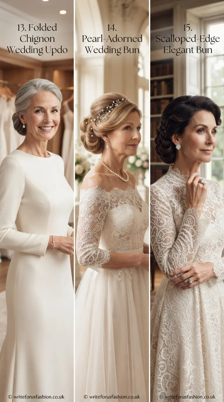 20 Best Wedding Bun Hairstyles for Older Women 6 Elegant Wedding Bun Hairstyles for Older Women part 5