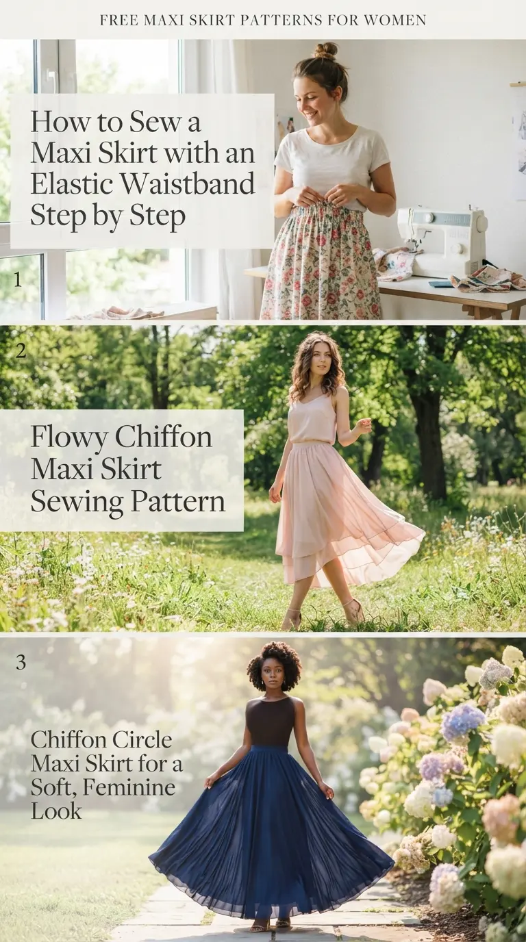 17 Easy-to-Sew Maxi Skirt Patterns (Free Guide for Beginners) 3 Free Maxi Skirt Patterns For Women Part2