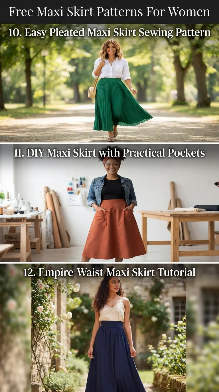 17 Easy-to-Sew Maxi Skirt Patterns (Free Guide for Beginners) 5 Free Maxi Skirt Patterns For Women Part4
