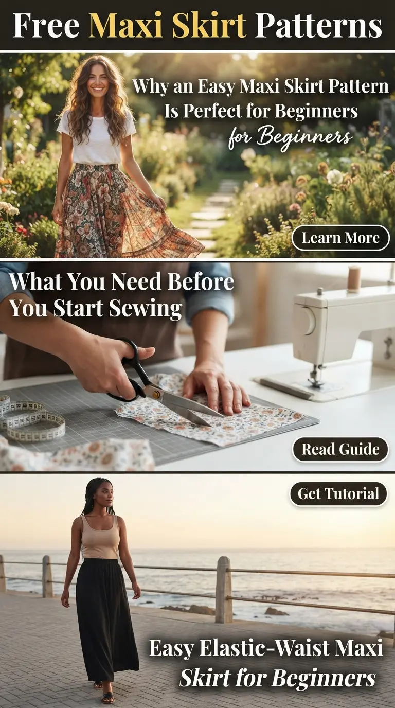 17 Easy-to-Sew Maxi Skirt Patterns (Free Guide for Beginners) 2 Free Maxi Skirt Patterns Part1