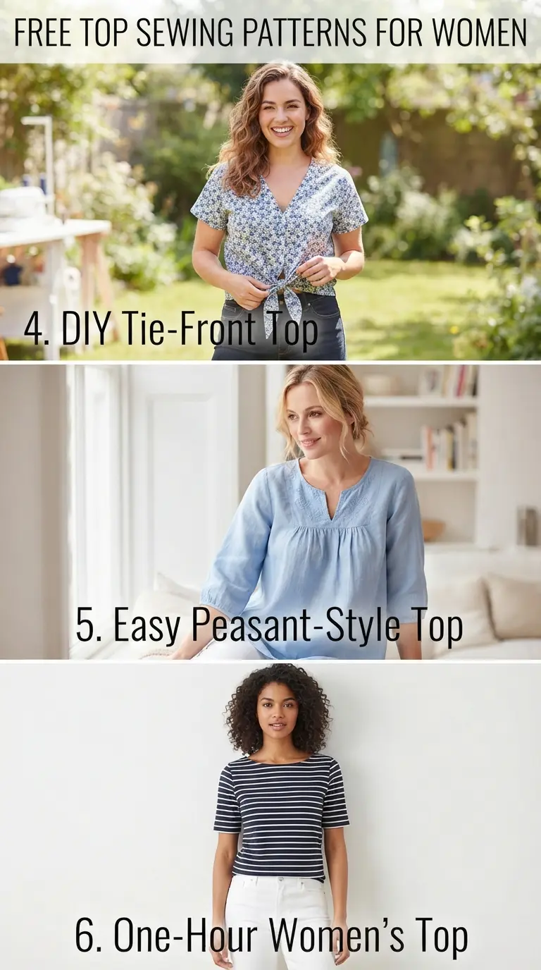 21 Free Sewing Patterns for Women’s Tops You'll Want to Make ASAP 3 Free Top Sewing Patterns for Women Part2