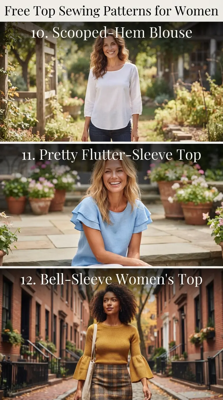 21 Free Sewing Patterns for Women’s Tops You'll Want to Make ASAP 5 Free Top Sewing Patterns for Women Part4