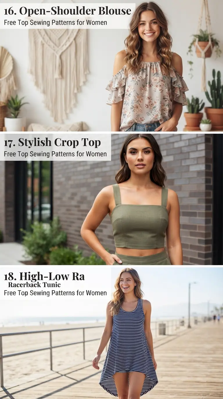 21 Free Sewing Patterns for Women’s Tops You'll Want to Make ASAP 7 Free Top Sewing Patterns for Women Part6