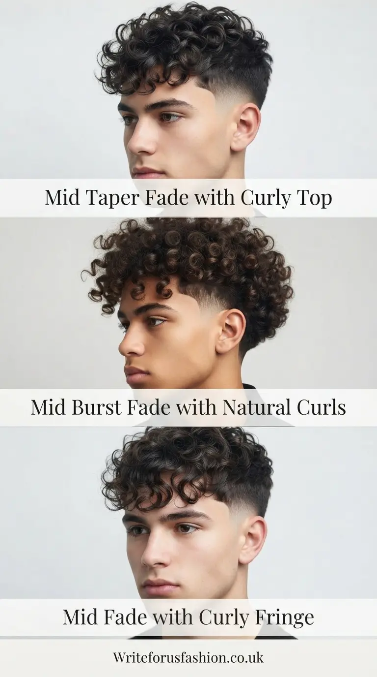 20 Fresh Mid Fade with Curly Top Hairstyles Men Will Love This Year 3 Fresh Mid Fade with Curly Top Hairstyles Men part2