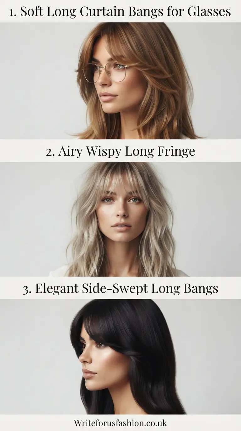 20 Gorgeous Long Bangs for Women with Glasses That Flatter Every Face 2 Gorgeous Long Bangs for Women with Glasses That Flatter Every Face part 1