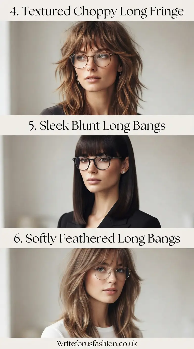 20 Gorgeous Long Bangs for Women with Glasses That Flatter Every Face 3 Gorgeous Long Bangs for Women with Glasses That Flatter Every Face part 2