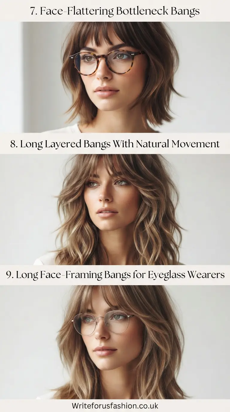 20 Gorgeous Long Bangs for Women with Glasses That Flatter Every Face 4 Gorgeous Long Bangs for Women with Glasses That Flatter Every Face part 3