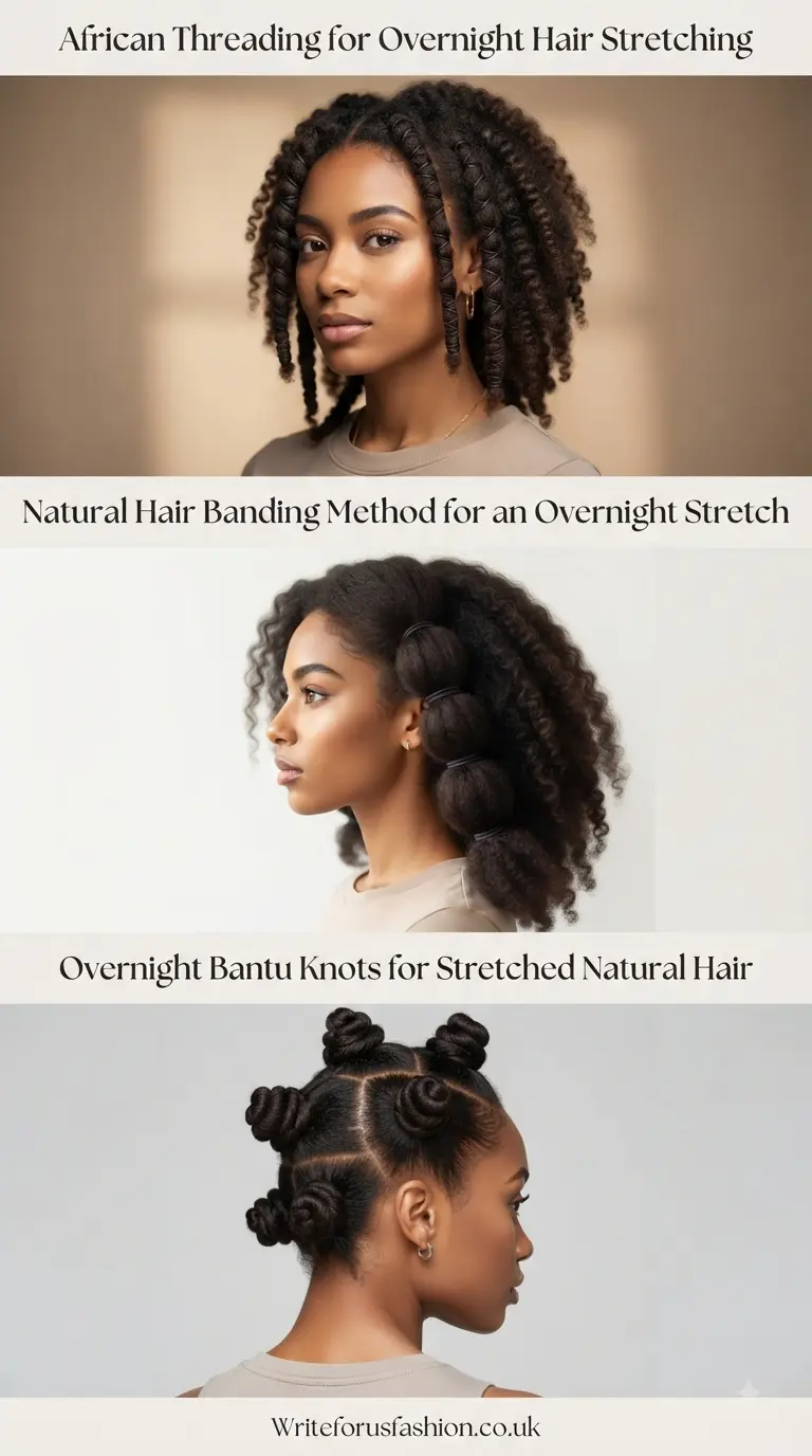 Gorgeous Overnight Stretch Hairstyles for Natural Hair part1