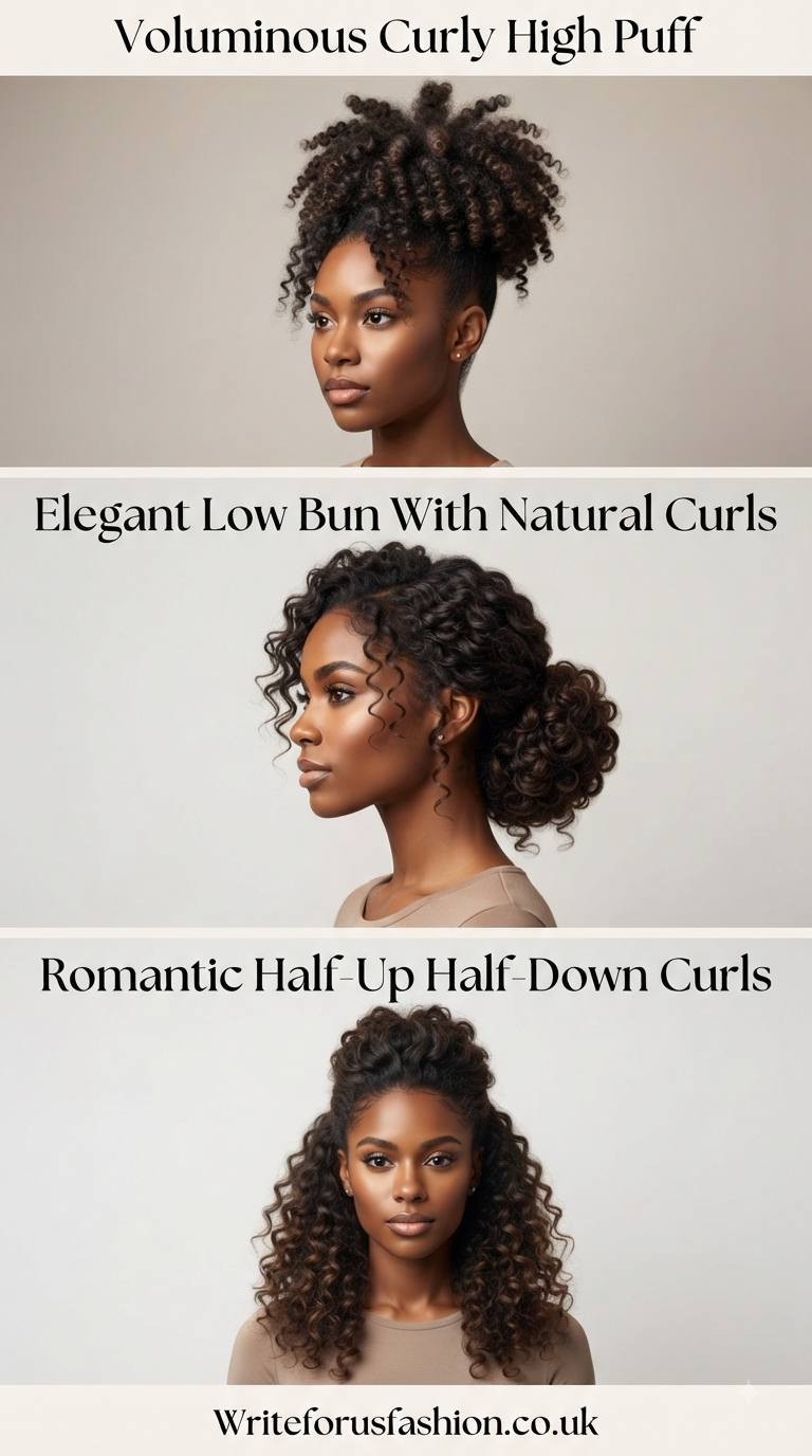 Gorgeous Prom Hairstyles for Curly Natural Hair part 1