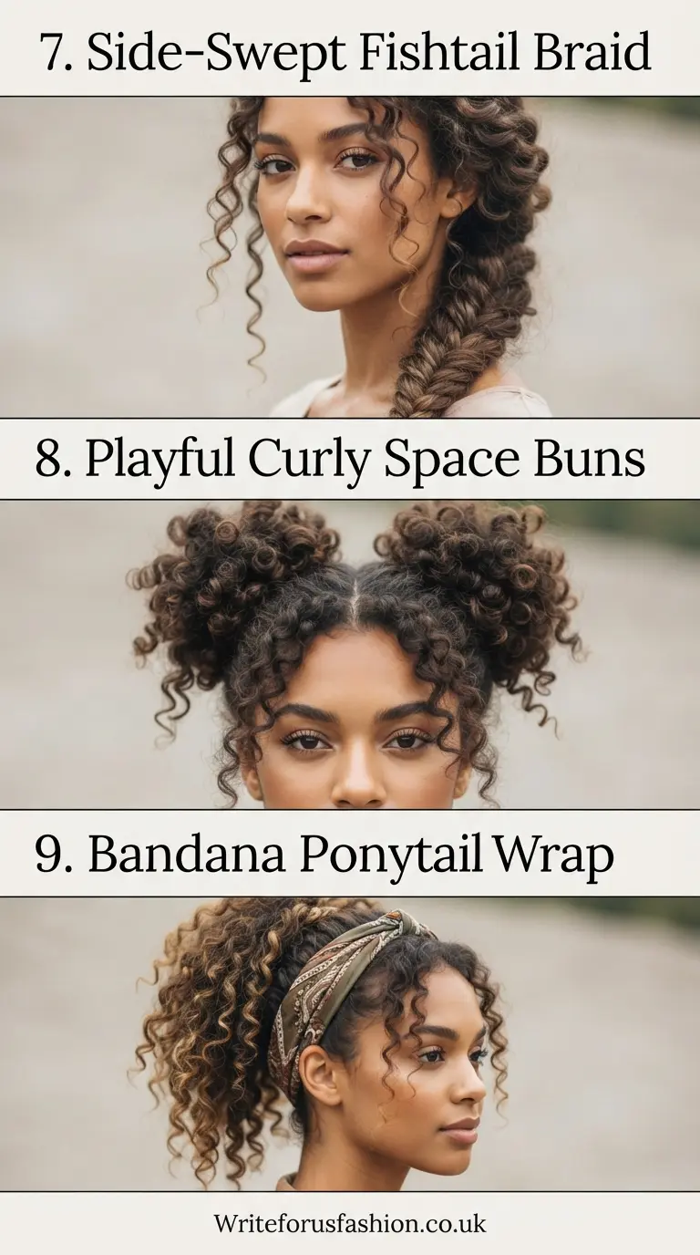 Hiking Hairstyles for Women With Curly Hair part3