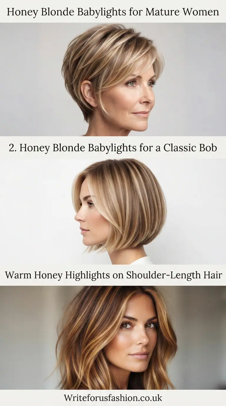 20 Gorgeous Honey Blonde Babylights for Mature Women to Try 2 Honey Blonde Babylights for Mature Women part1