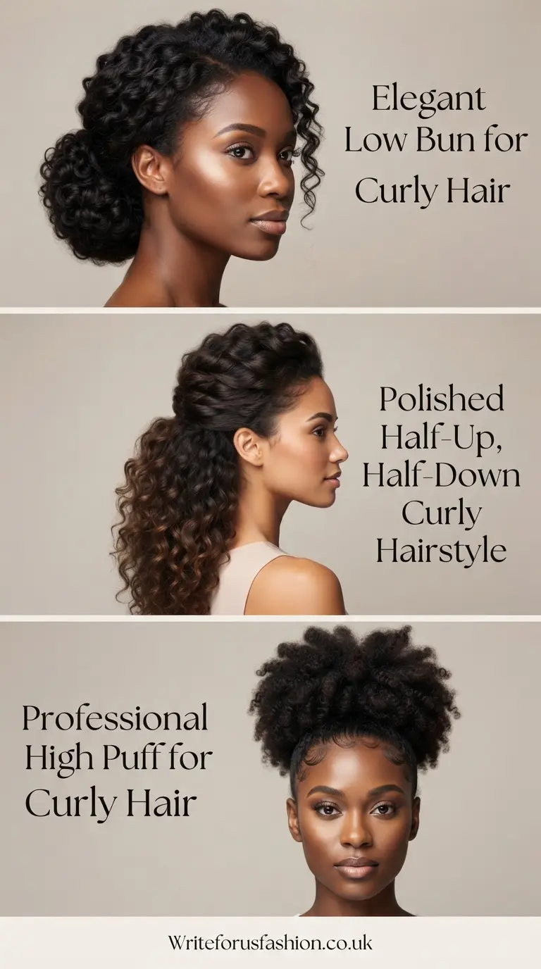 20 Professional Interview Hairstyles for Curly Hair Women 2 Interview Hairstyles for Curly Hair Women part1