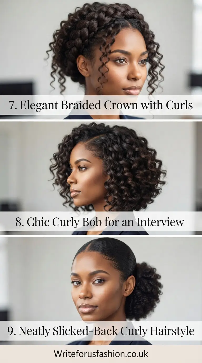 20 Professional Interview Hairstyles for Curly Hair Women 4 Interview Hairstyles for Curly Hair Women part3