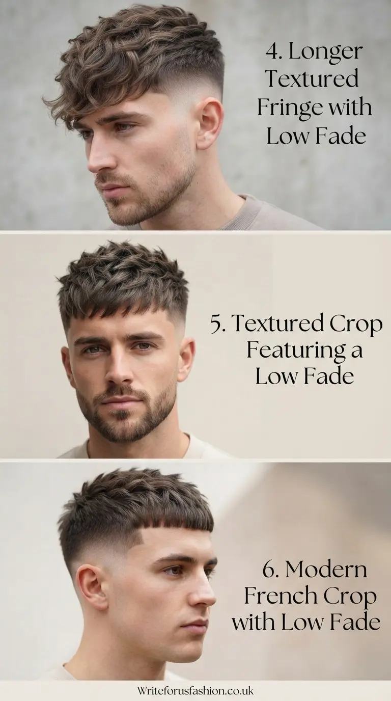 Low Fade with Textured Fringe Haircuts for Men Part2