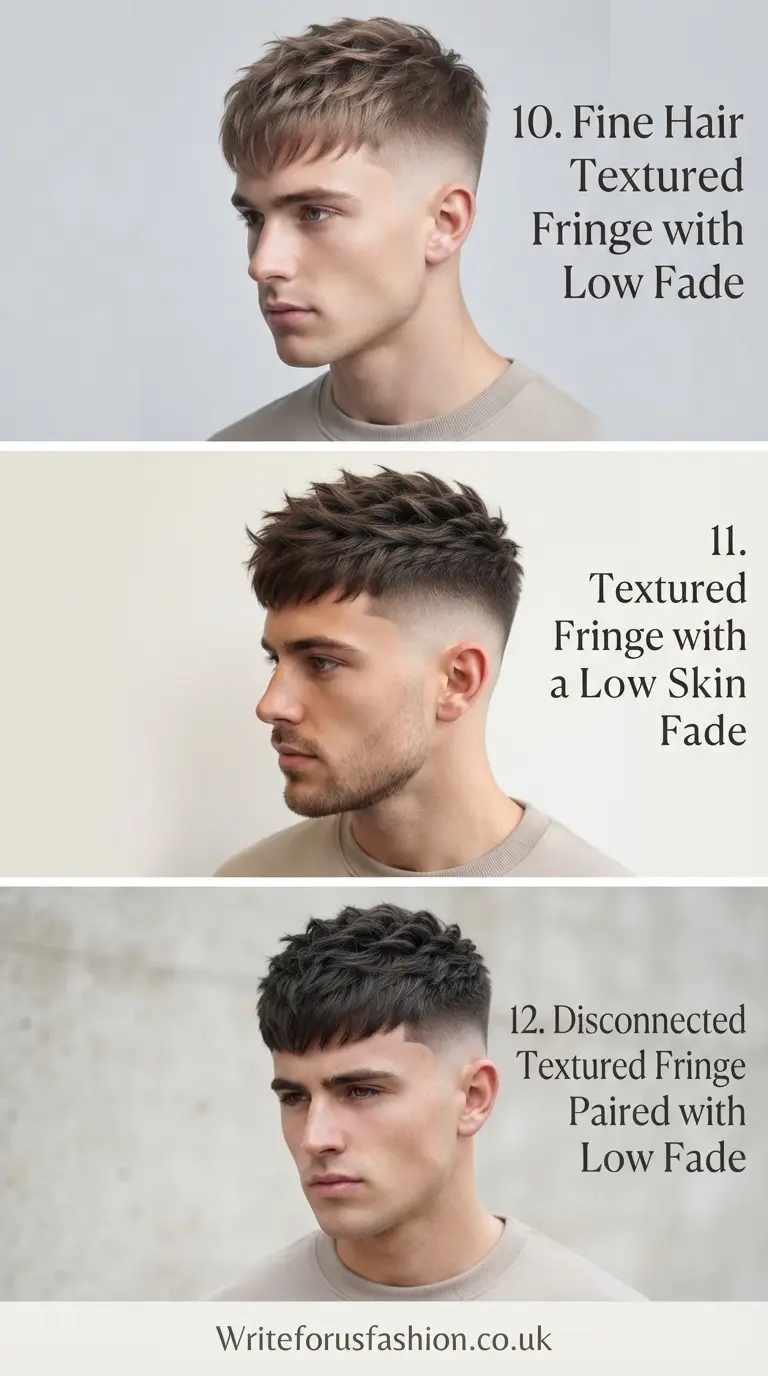 Low Fade with Textured Fringe Haircuts for Men Part4