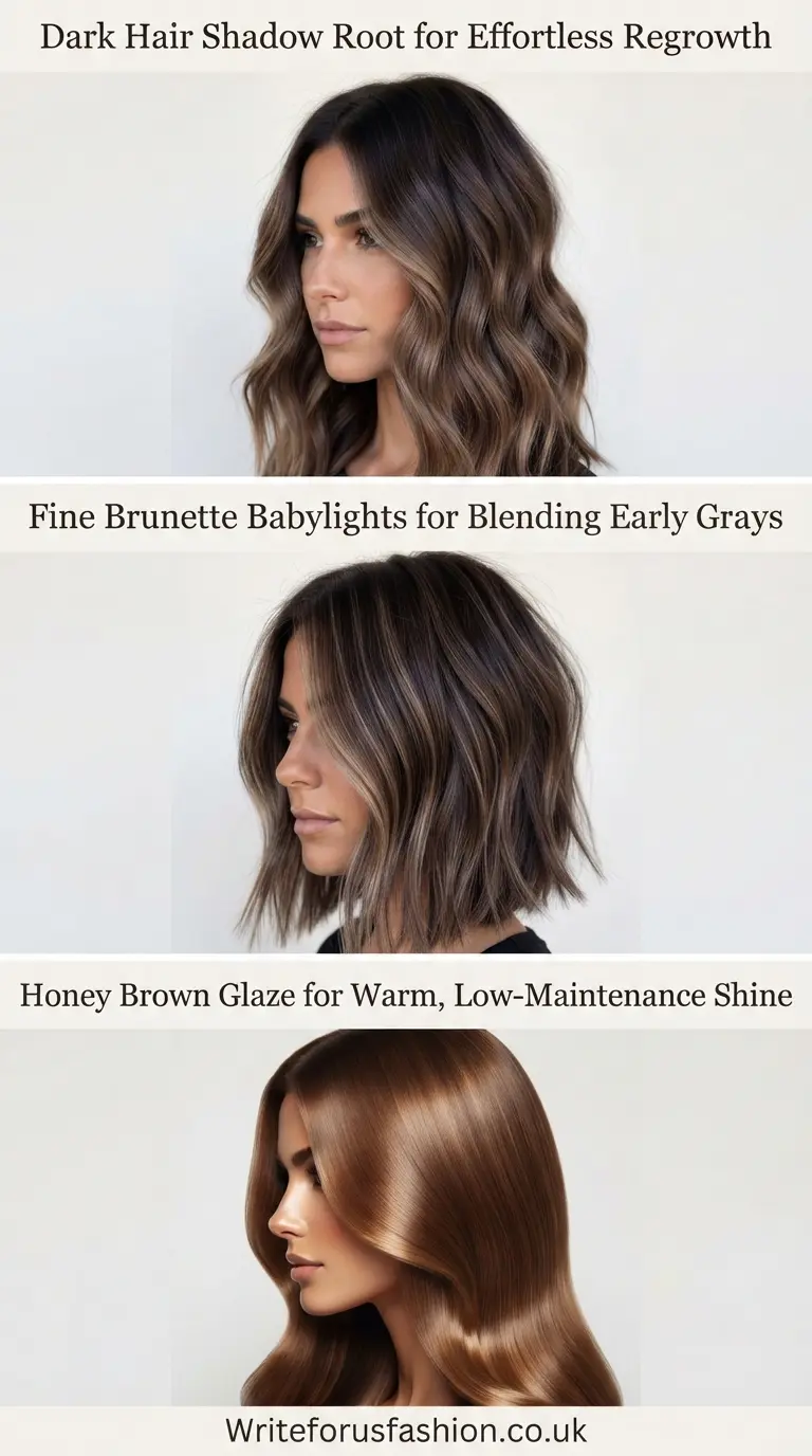 20 Best Low-Maintenance Brunette Hairstyles for Beautiful Gray Coverage 7 Low-Maintenance Brunette Hairstyles part6