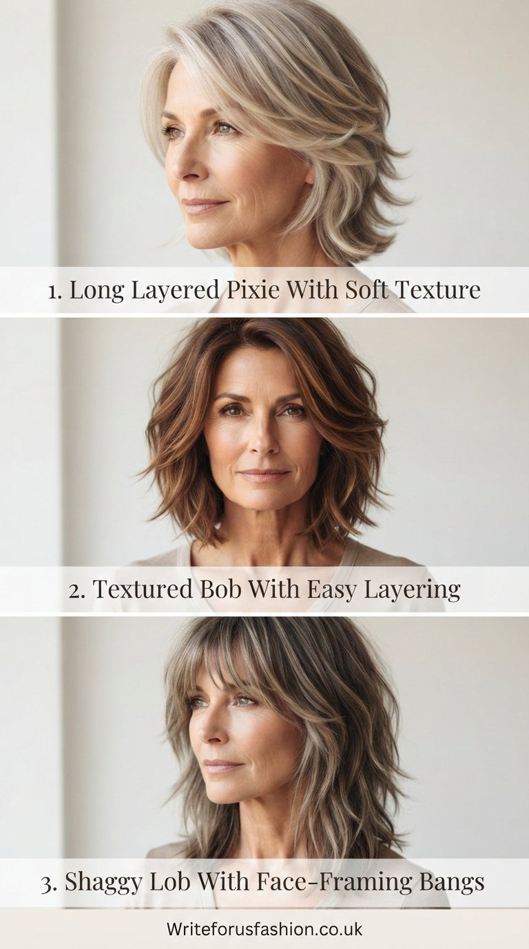 Low-Maintenance Layered Haircuts for Mature Women part1