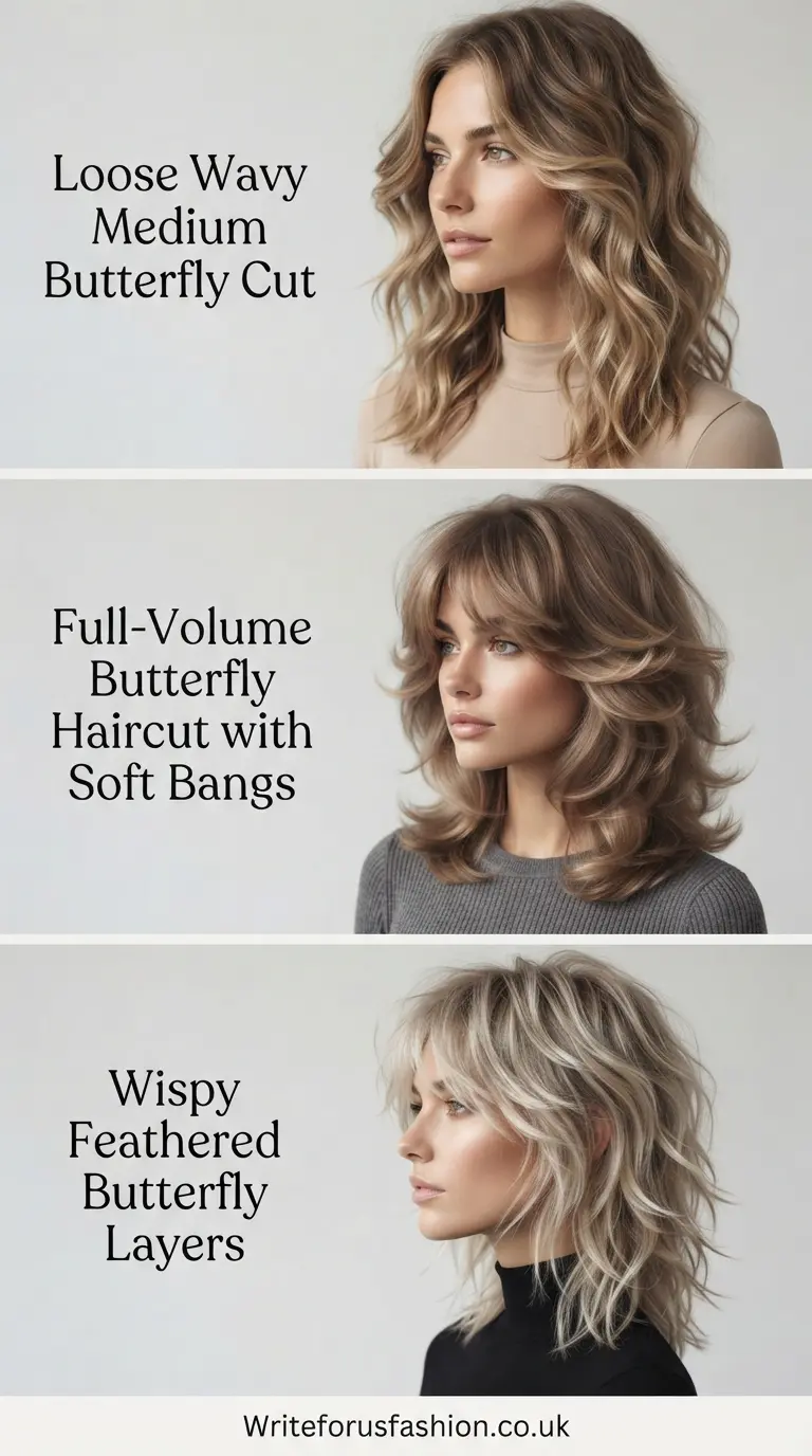 Medium Butterfly Haircut with Curtain Bangs part2