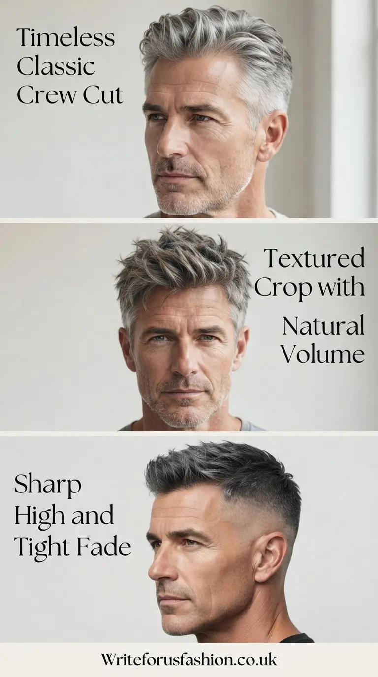 Men Haircut for Mature Gray Hair part1