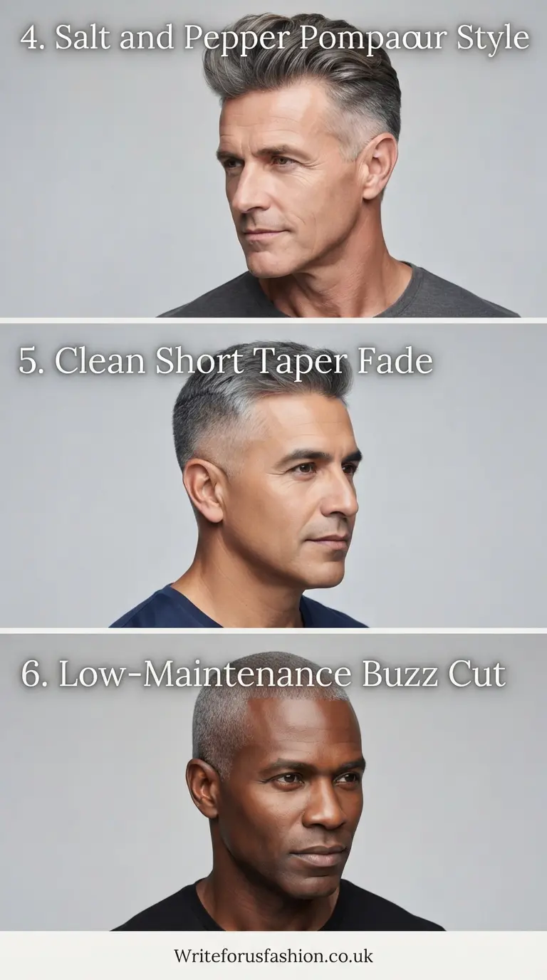 Men Haircut for Mature Gray Hair part2