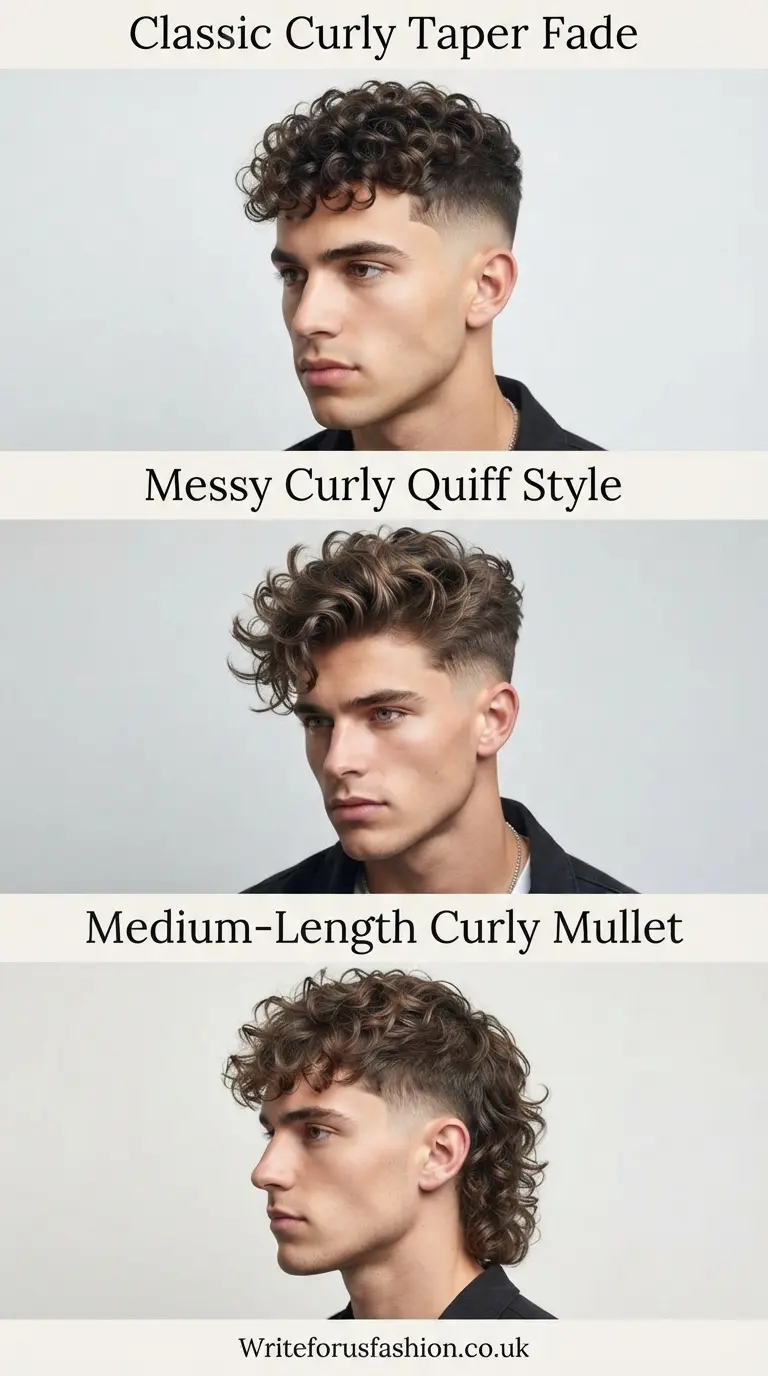 20 Best Men's Haircuts for Curly Medium Hair You'll Want to Try 2 Men Haircuts for Curly Medium Hair part1