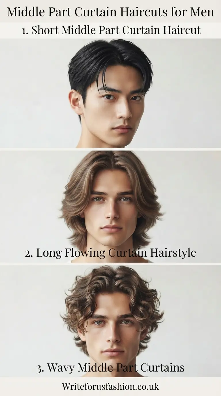 20 Trendy Middle Part Curtain Haircuts for Men to Try 2 Middle Part Curtain Haircuts for Men part1