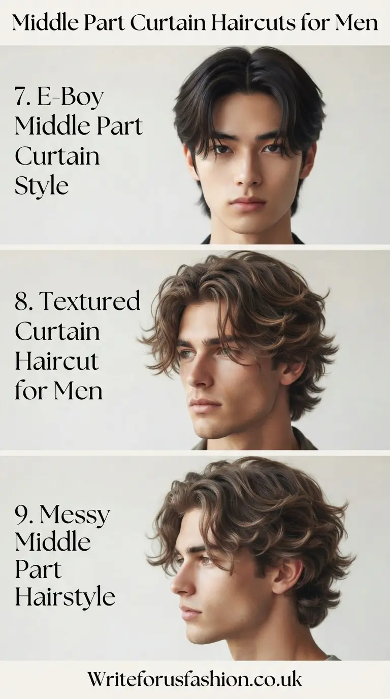 20 Trendy Middle Part Curtain Haircuts for Men to Try 4 Middle Part Curtain Haircuts for Men part3