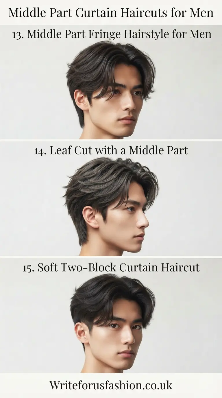 20 Trendy Middle Part Curtain Haircuts for Men to Try 6 Middle Part Curtain Haircuts for Men part5