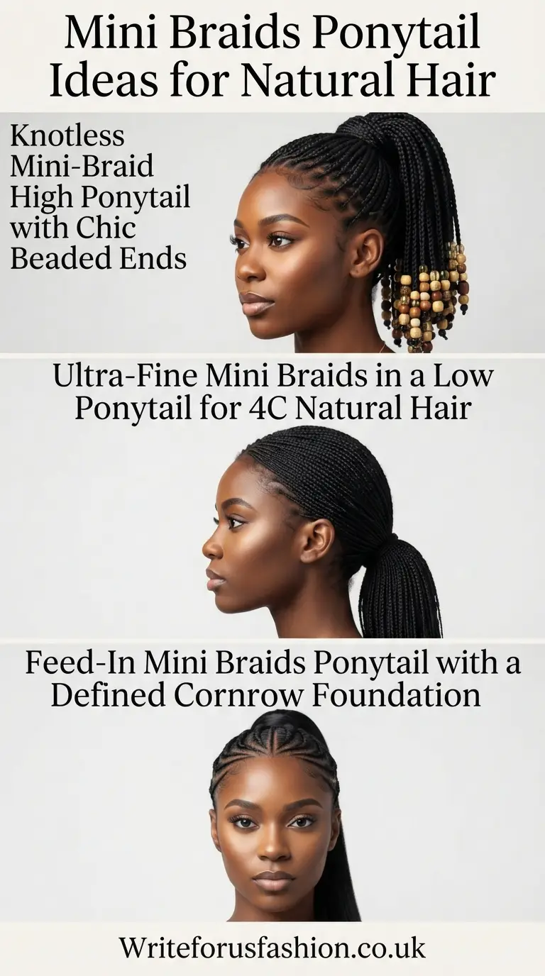 20 Gorgeous Mini Braids Ponytail Ideas for Natural Hair 2 Mini Braids Ponytail Ideas for Natural Hair Part1