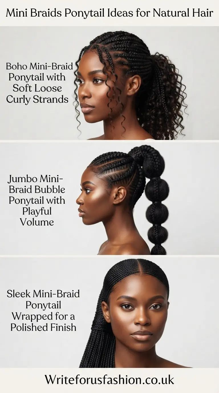 20 Gorgeous Mini Braids Ponytail Ideas for Natural Hair 3 Mini Braids Ponytail Ideas for Natural Hair part2