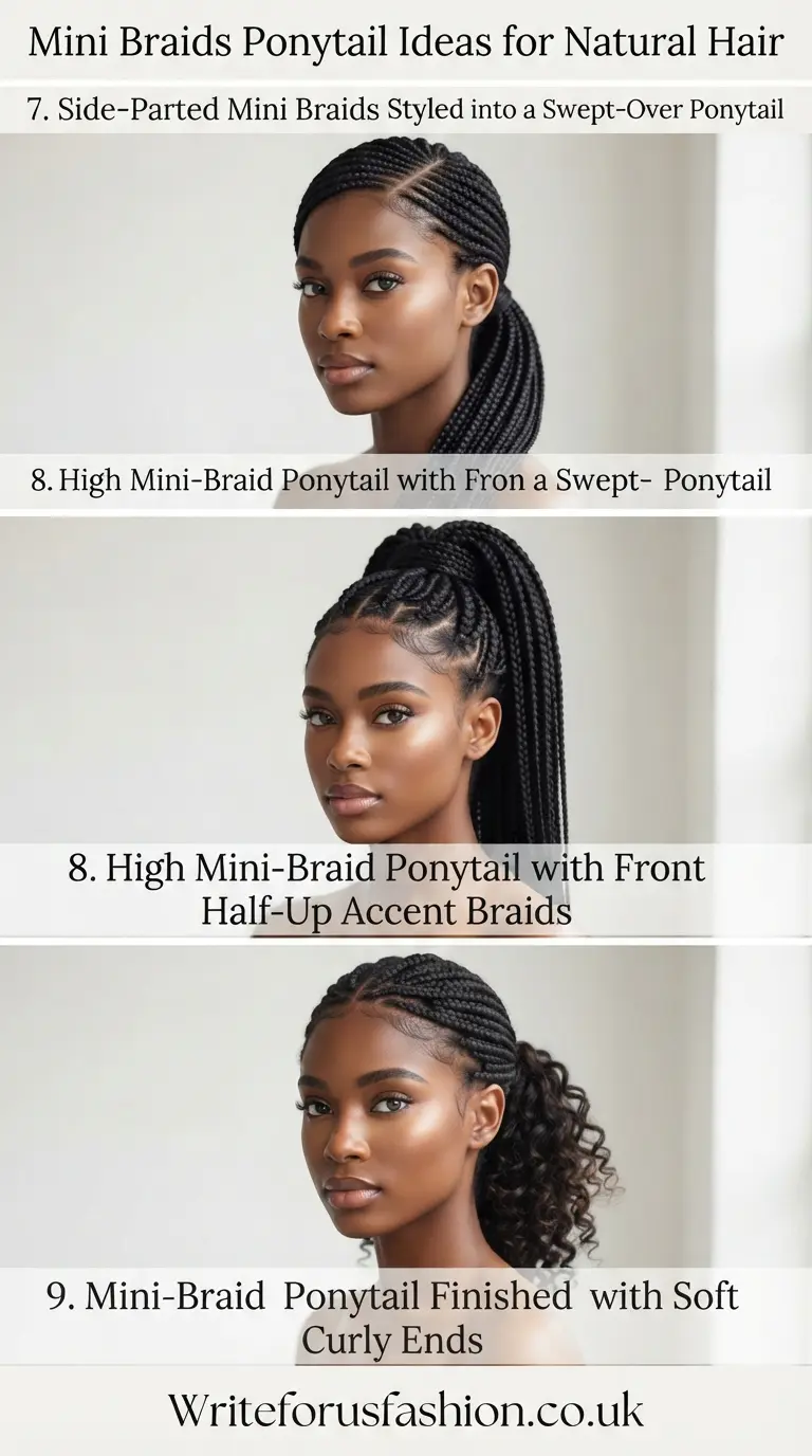20 Gorgeous Mini Braids Ponytail Ideas for Natural Hair 4 Mini Braids Ponytail Ideas for Natural Hair part3
