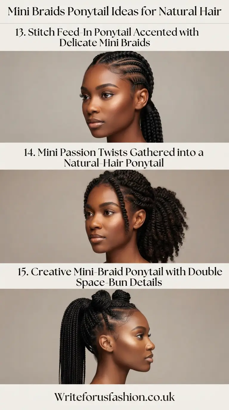 20 Gorgeous Mini Braids Ponytail Ideas for Natural Hair 6 Mini Braids Ponytail Ideas for Natural Hair part5