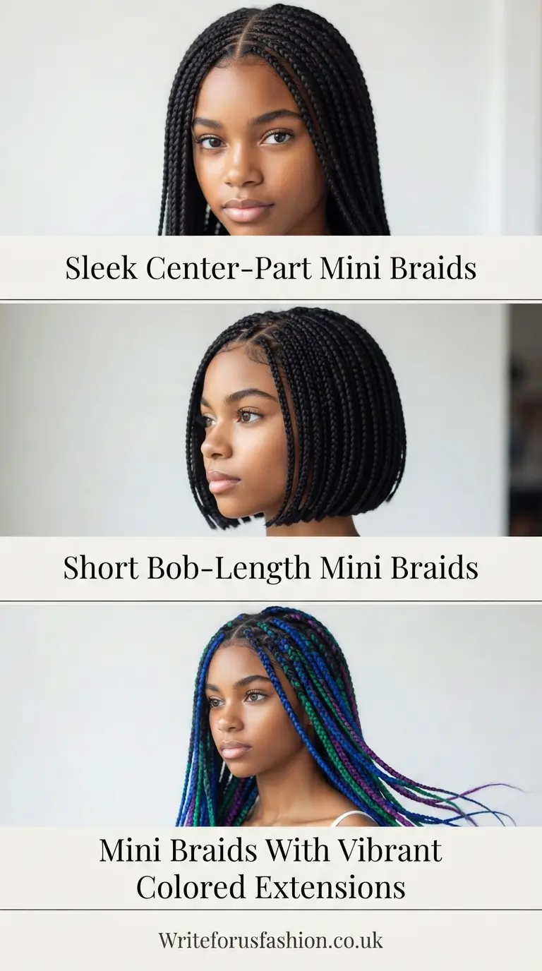 20 Beautiful Mini Braids on Natural Hair to Try This Year 4 Mini Braids on Natural Hair part3