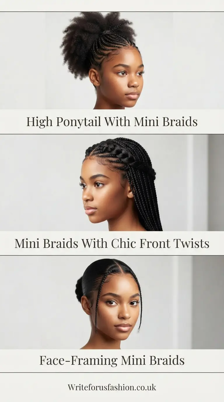 20 Beautiful Mini Braids on Natural Hair to Try This Year 5 Mini Braids on Natural Hair part4