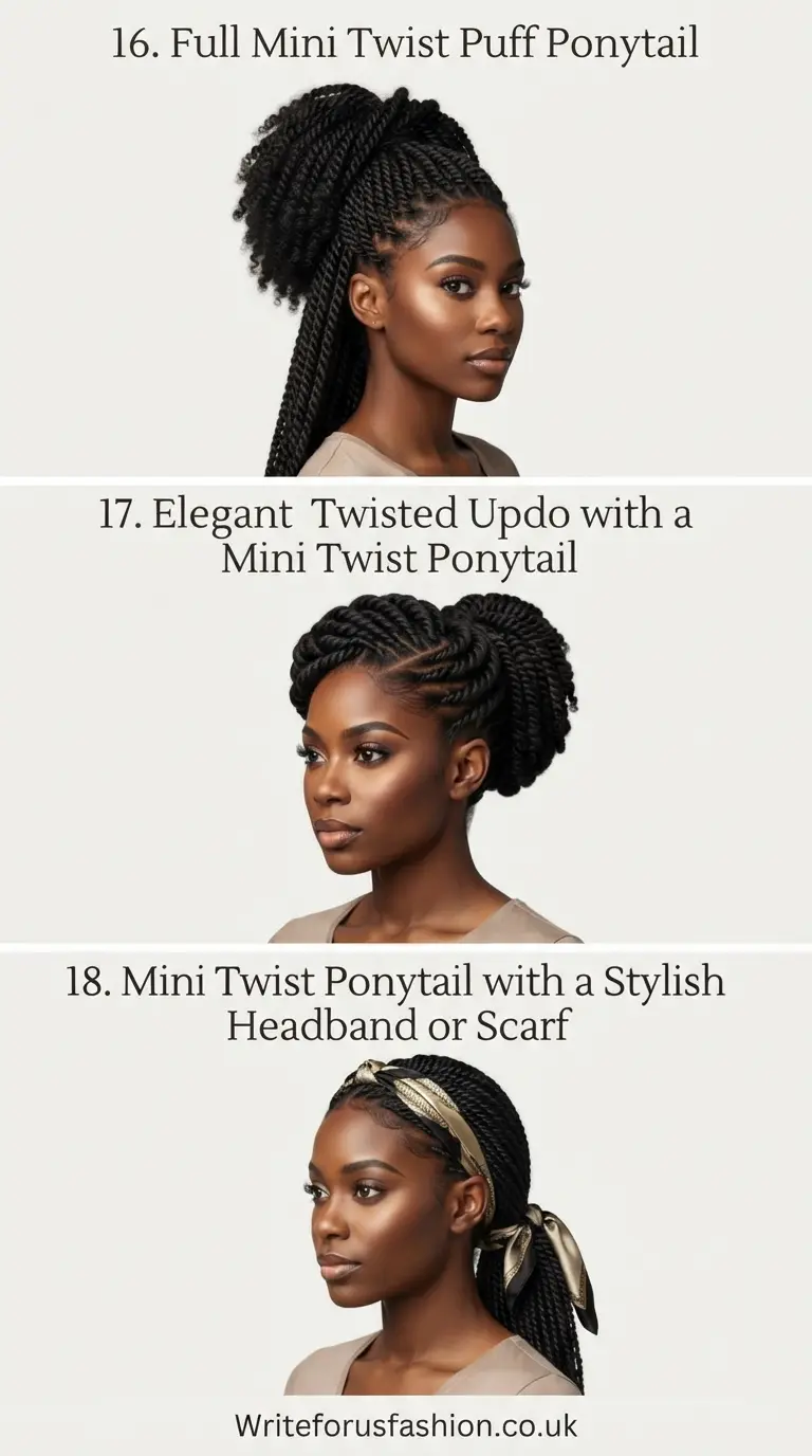 20 Beautiful Mini Twist Ponytail Hairstyle Ideas for Women 7 Mini Twist Ponytail Hairstyle Ideas for Women part6