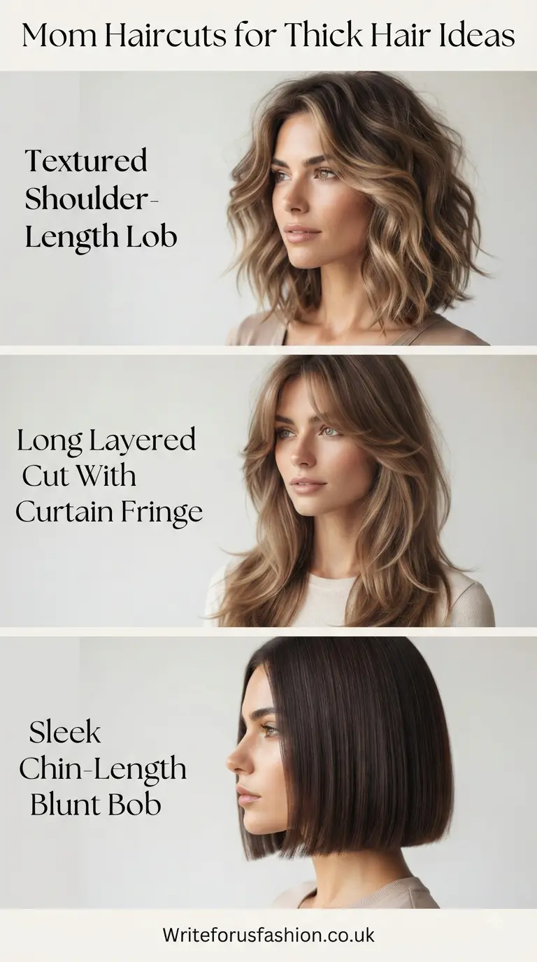 20 Stylish Modern Mom Haircuts for Thick Hair to Try 2 Mom Haircuts for Thick Hair Ideas part1