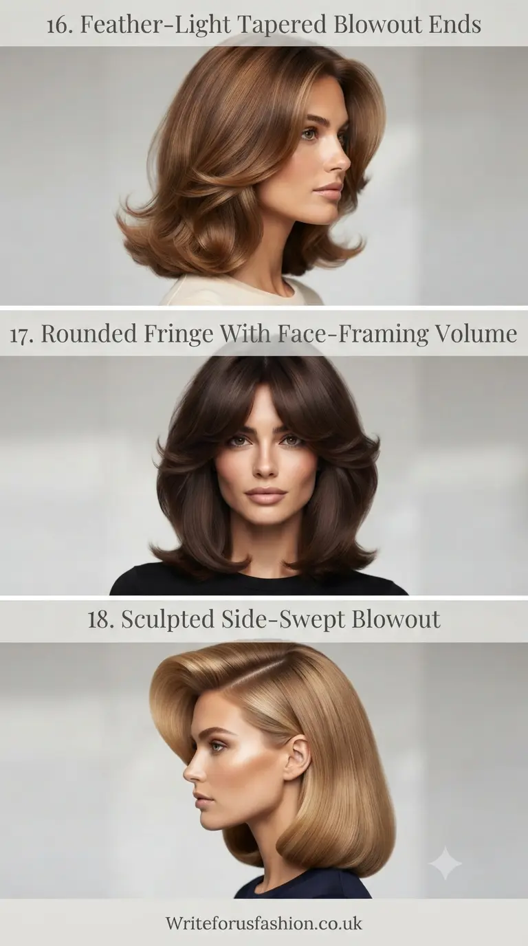 Old Money Blowout Ideas for Shoulder-Length Hair Last Part
