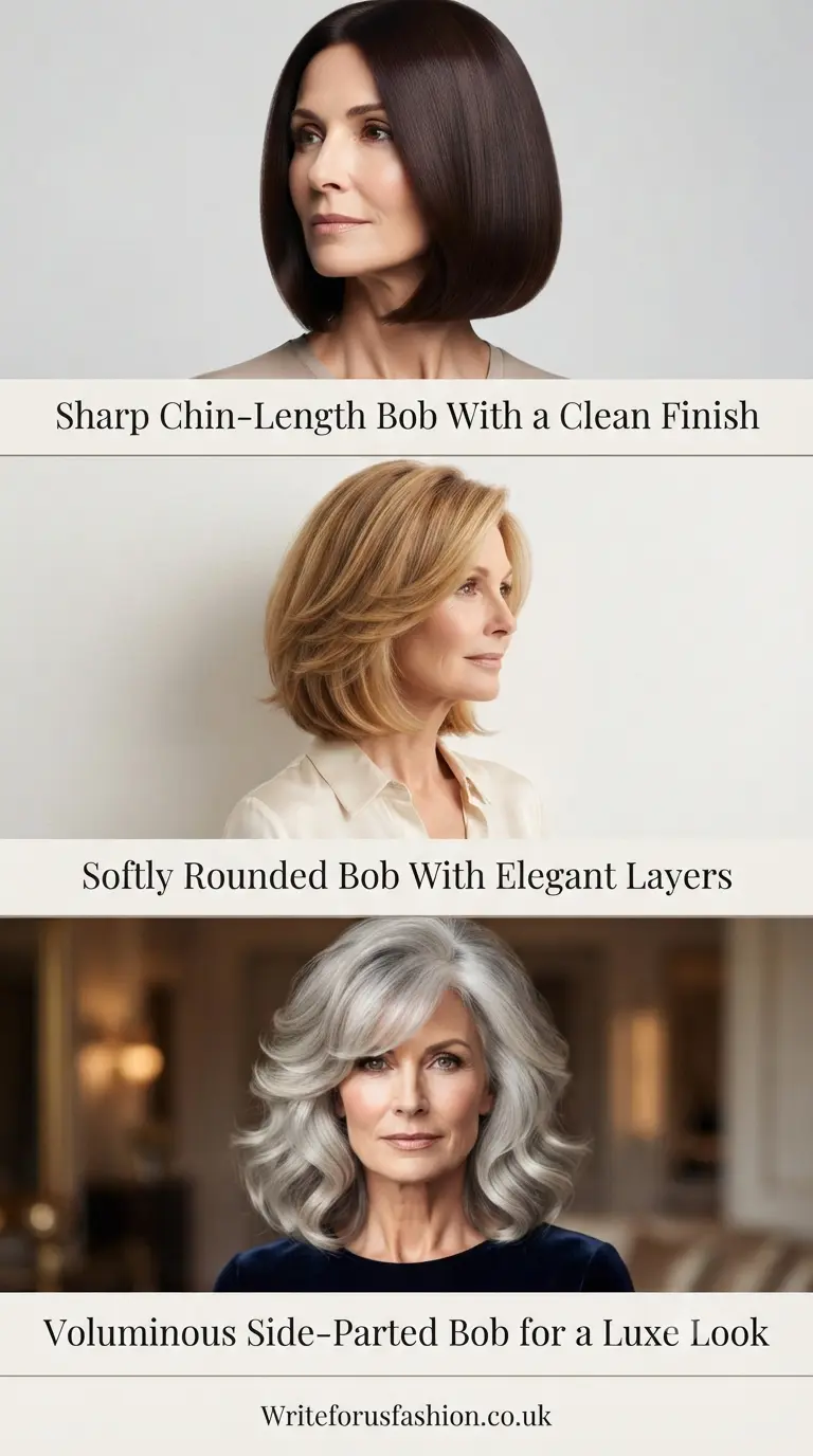 Old Money Bob Hairstyles for Mature Women part1