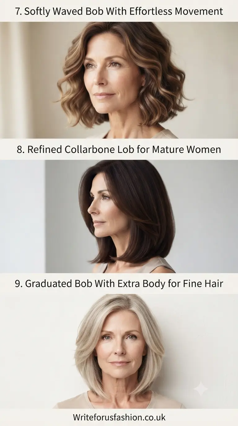 Old Money Bob Hairstyles for Mature Women part3