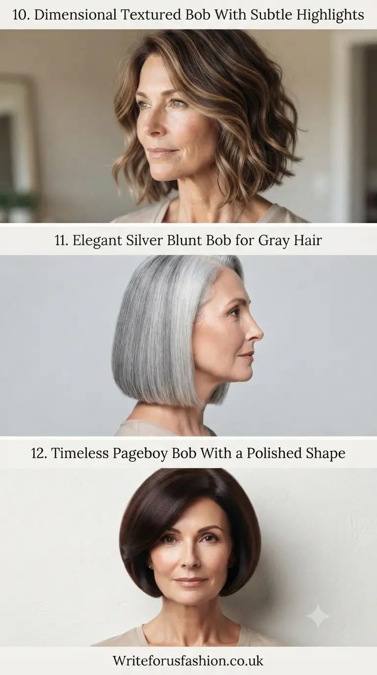 Old Money Bob Hairstyles for Mature Women  part4