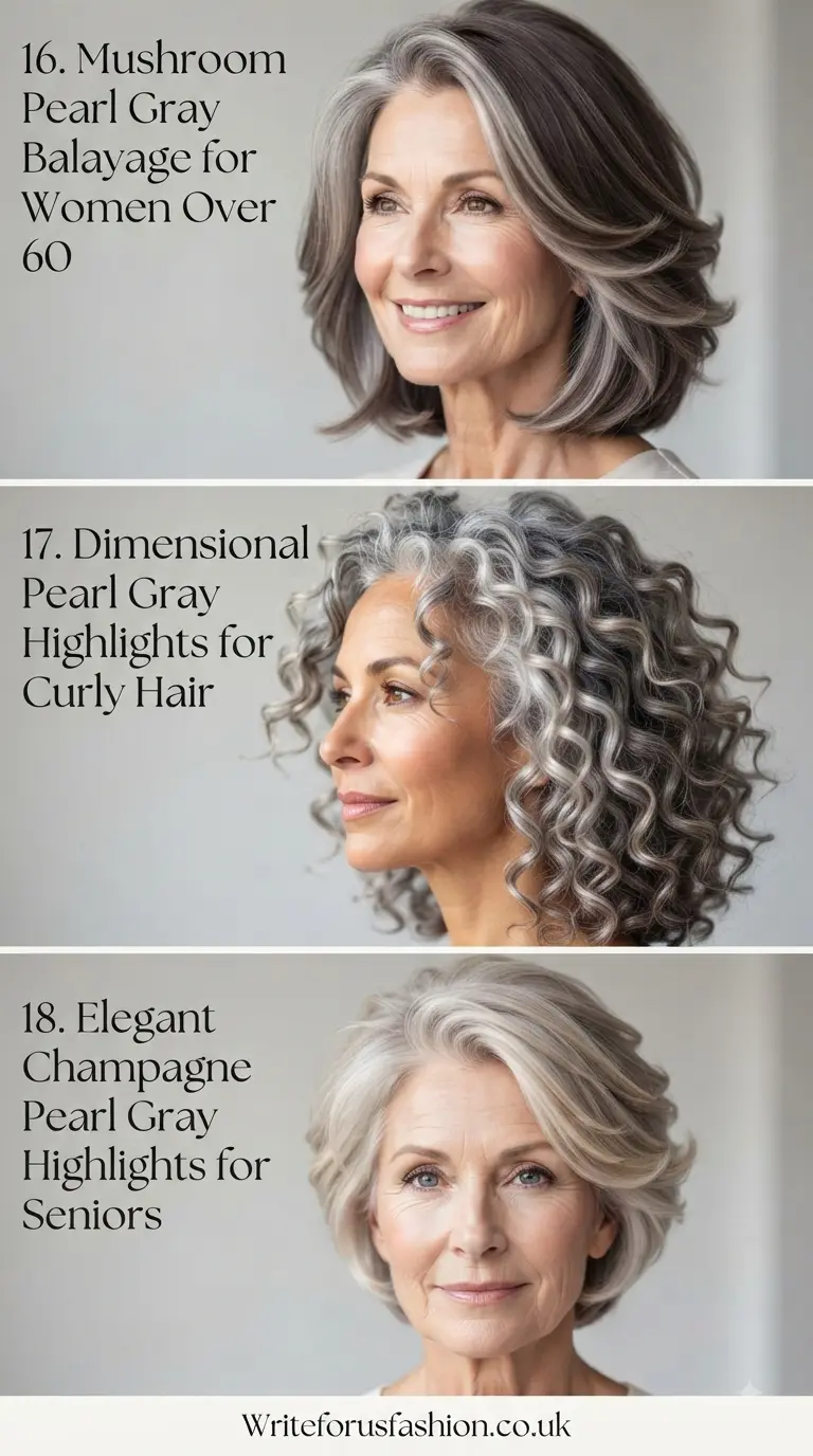 20 Gorgeous Pearl Gray Hairstyle Highlight Ideas for Women Over 60 7 Pearl Gray Highlight Ideas for Women Over 60 lastpart