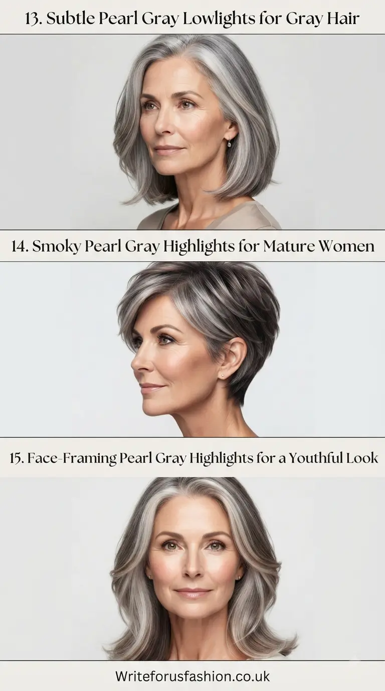 20 Gorgeous Pearl Gray Hairstyle Highlight Ideas for Women Over 60 6 Pearl Gray Highlight Ideas for Women Over 60 part5