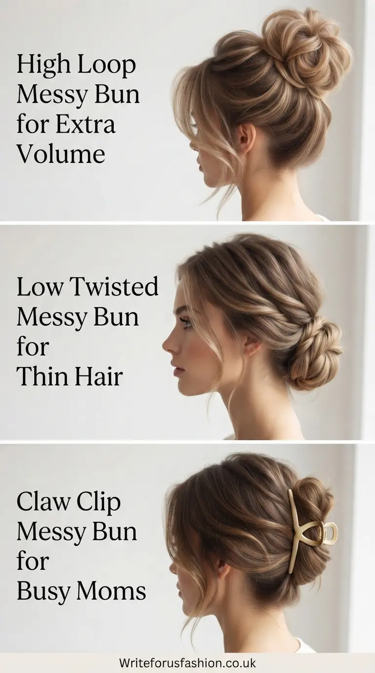 20 Perfect Messy Bun Ideas for Moms With Thin Hair 2 Perfect Messy Bun Ideas for Moms With Thin Hair part1